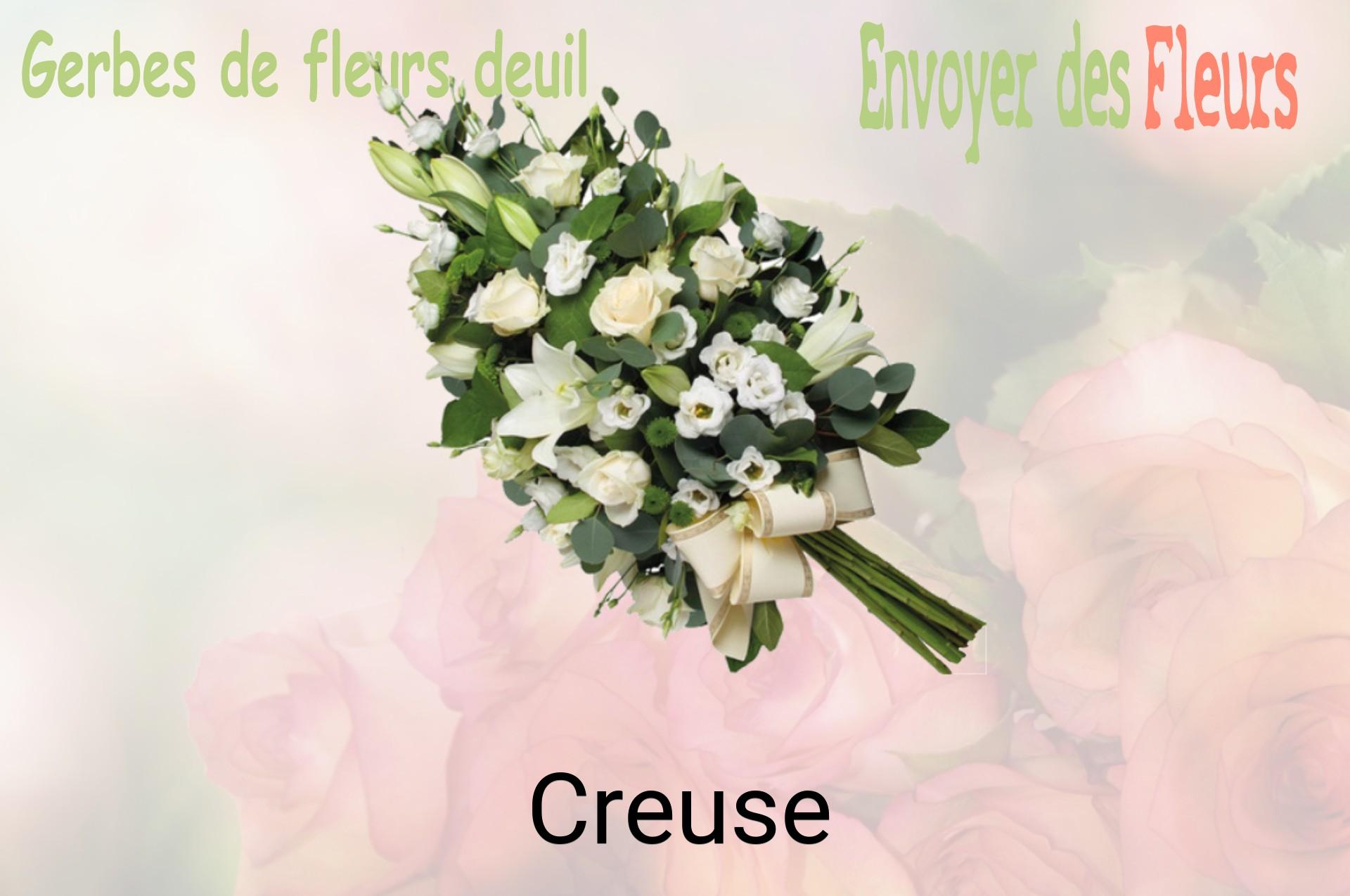 Gerbe de fleurs de deuil livrée à Creuse